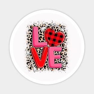 Cute Love Heart Leopard Print Valentines Day Women Girls Magnet